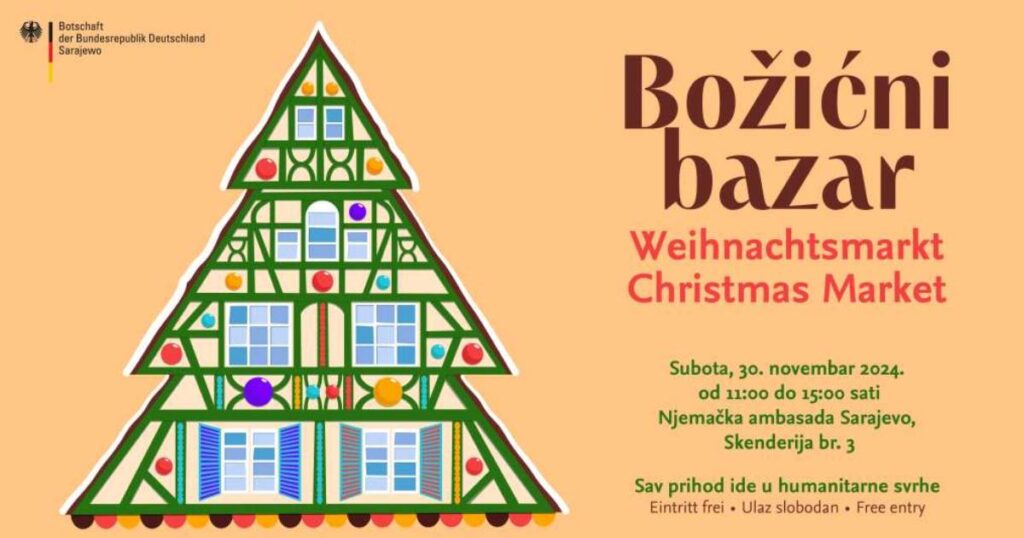 Humanitarni Božićni bazar 30. novembra u Njemačkoj ambasadi