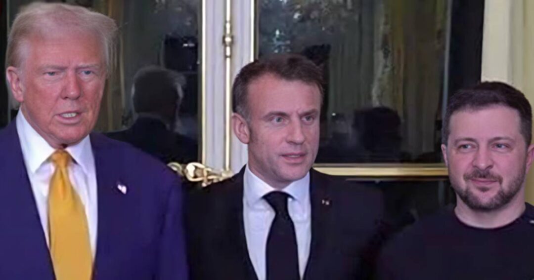 trump macron zelenski