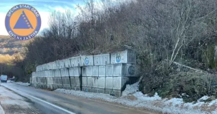 Zbog opasnosti od odrona obustavljen saobraćaj a izlazu iz Sarajeva prema Palama