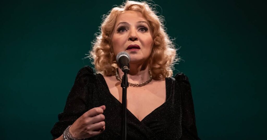 Mirjana Karanović u ulozi Marlene Dietrich 4. februara na sceni Narodnog pozorišta